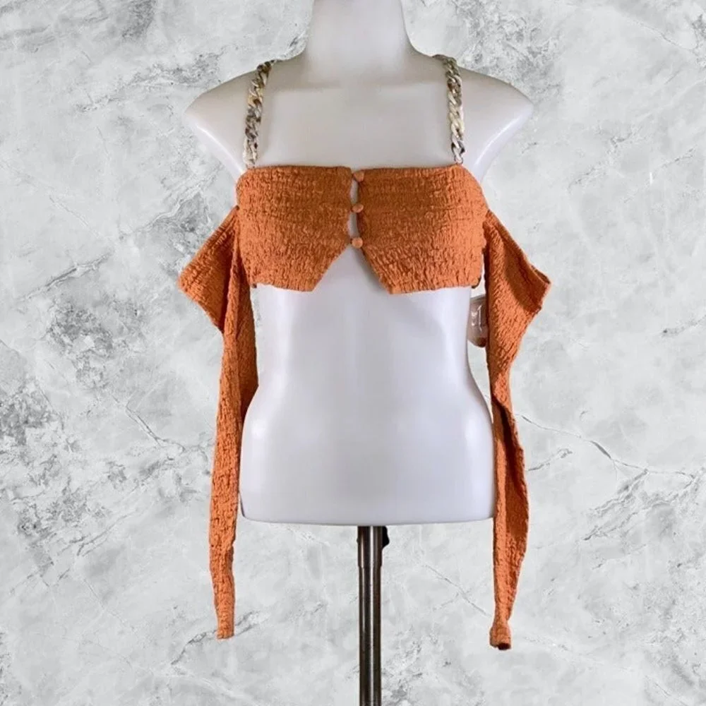 Camila Coelho Kimberly Top - Ginger Orange